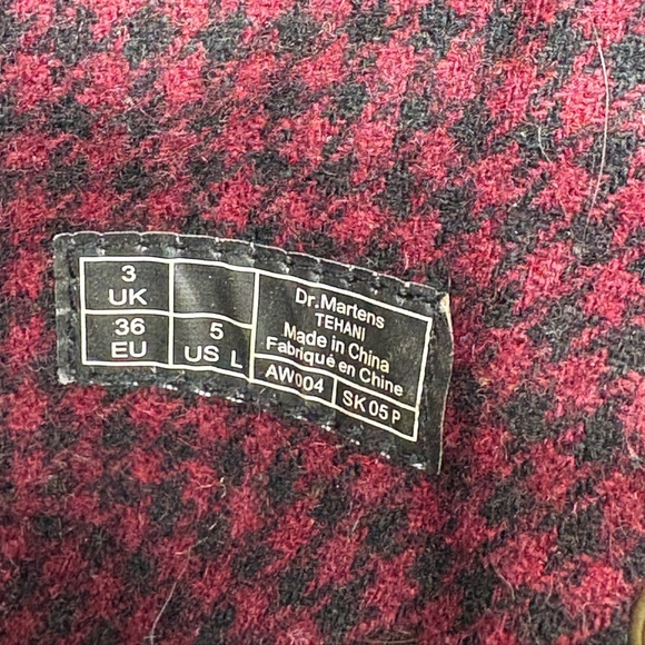 Dr. Martens Tehani Brown Leather Shoe Lace-up EU36 Flannel Foldover Sold Out - Picture 7 of 9